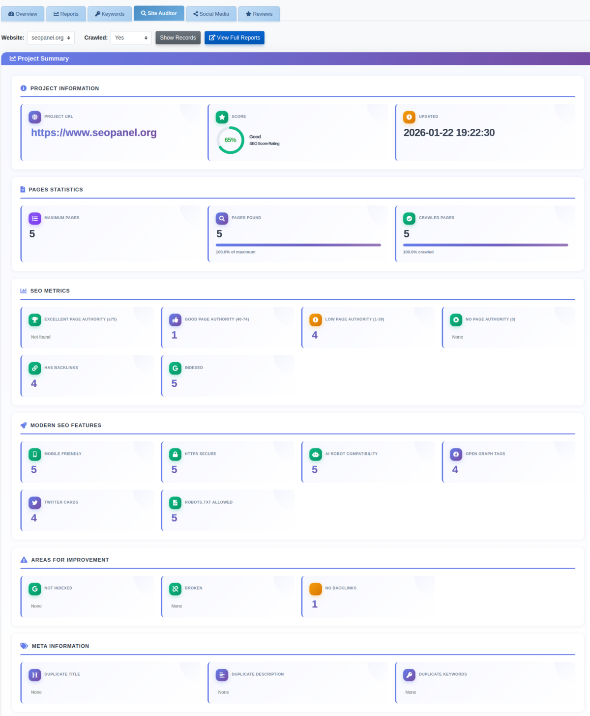 SEO Panel 5.1.0 Released – AI Robot Detection, Site Auditor Upgrades & 14 New Languages