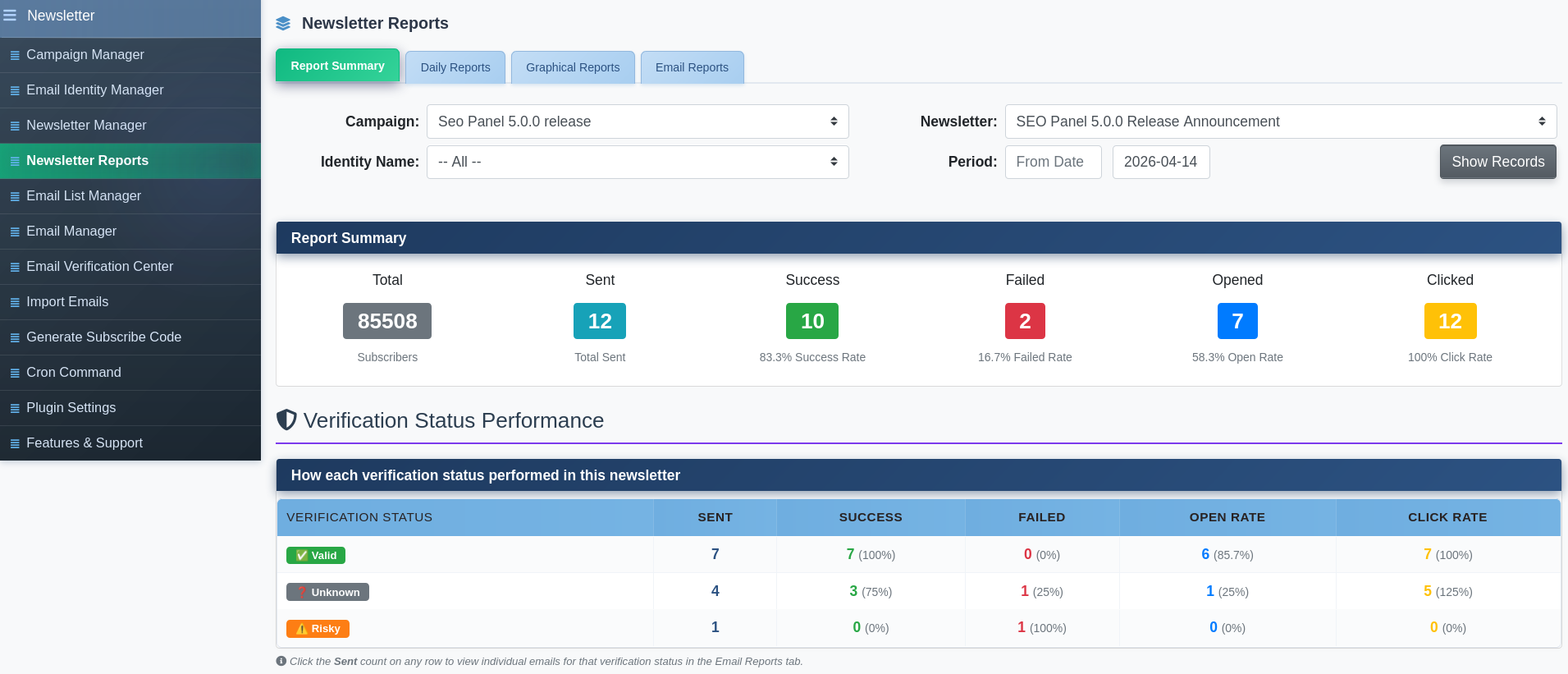 Newsletter Plugin screenshot 3