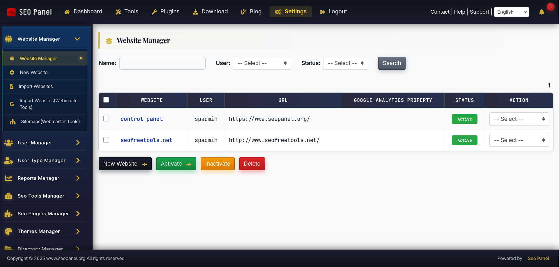 Business Theme Settings page showing styled forms with gold focus states