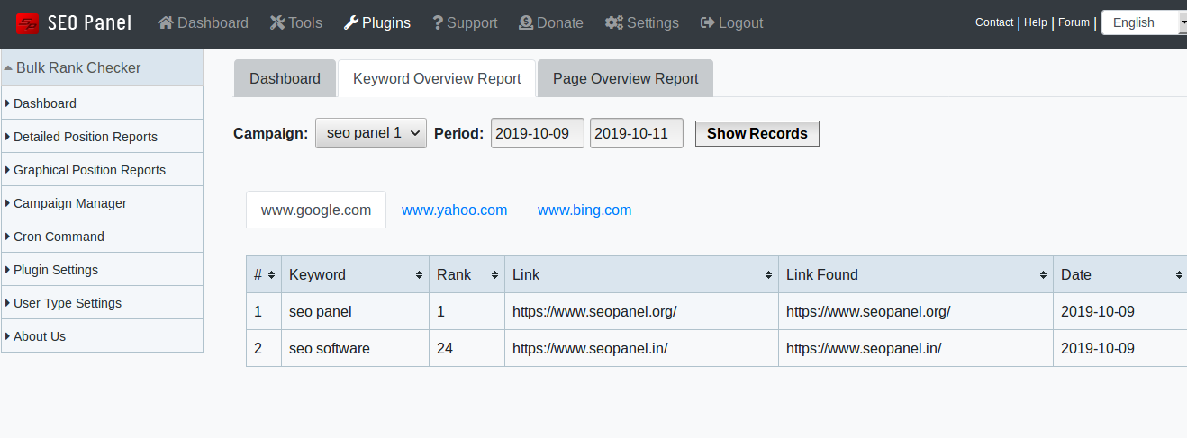 Bulk Keyword Rank Checker